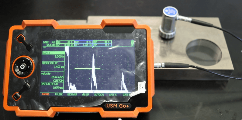 Inspección ultrasónica para medición de espesores con DMS GO+