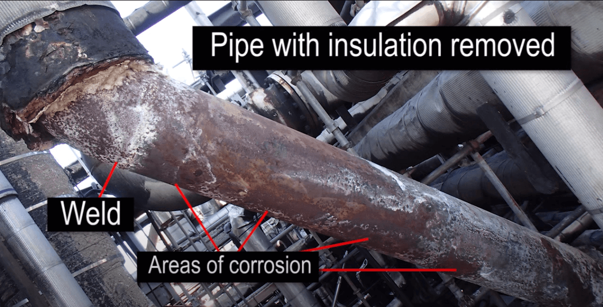 Corrosión en tubería